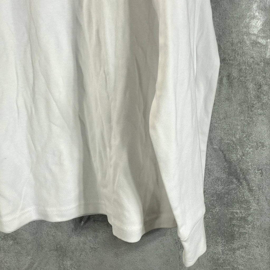 CLUB ROOM Men's White Solid Mock-Neck Long-Sleeve Pullover Shirt SZ XL
