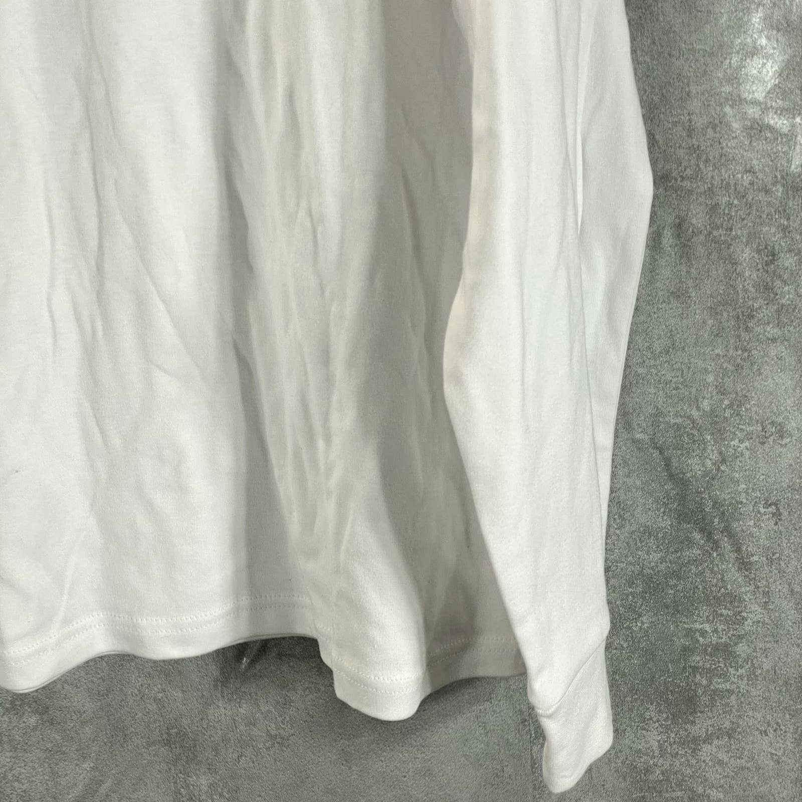 CLUB ROOM Men's White Solid Mock-Neck Long-Sleeve Pullover Shirt SZ XL