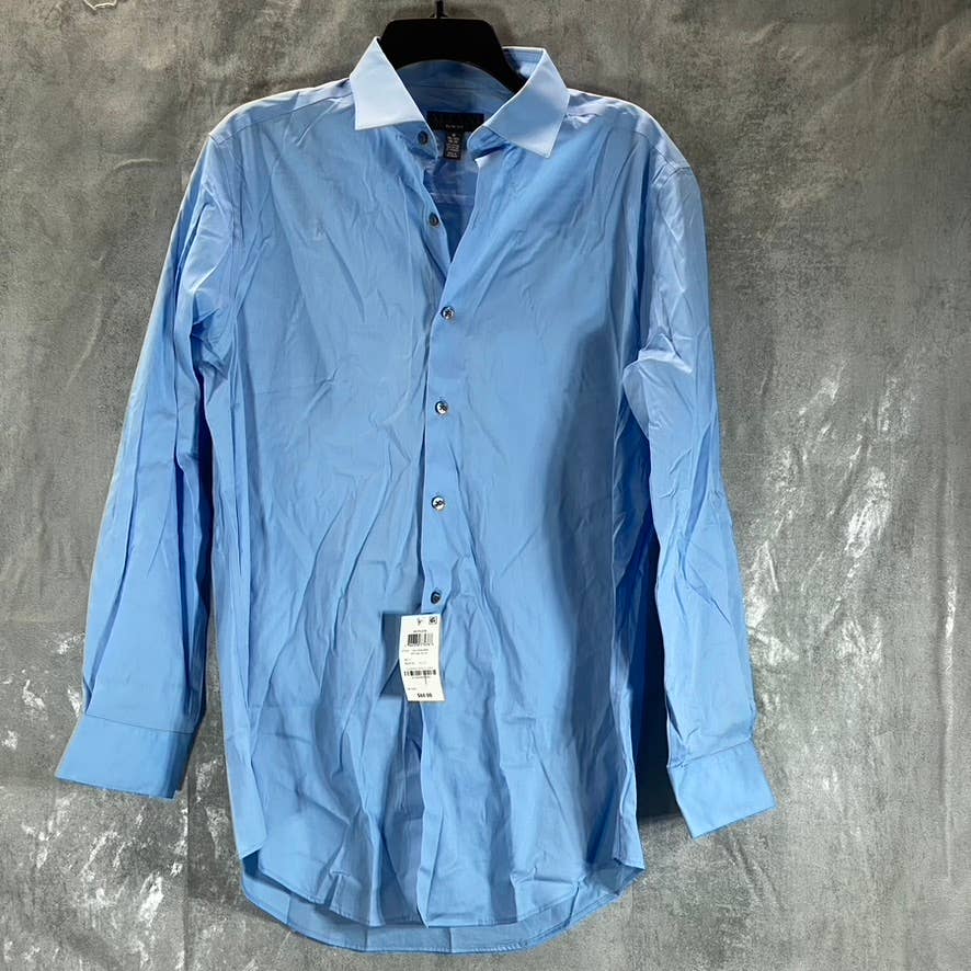 ALFANI Men's Skysail Blue Slim-Fit 2-Way Stretch Button-Up Dress Shirt SZ M