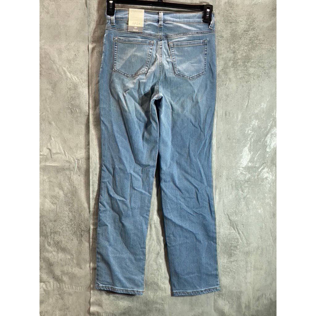 STYLE & CO Women's Petite Georgia Sky High-Rise Natural Straight-Leg Jeans SZ 2P