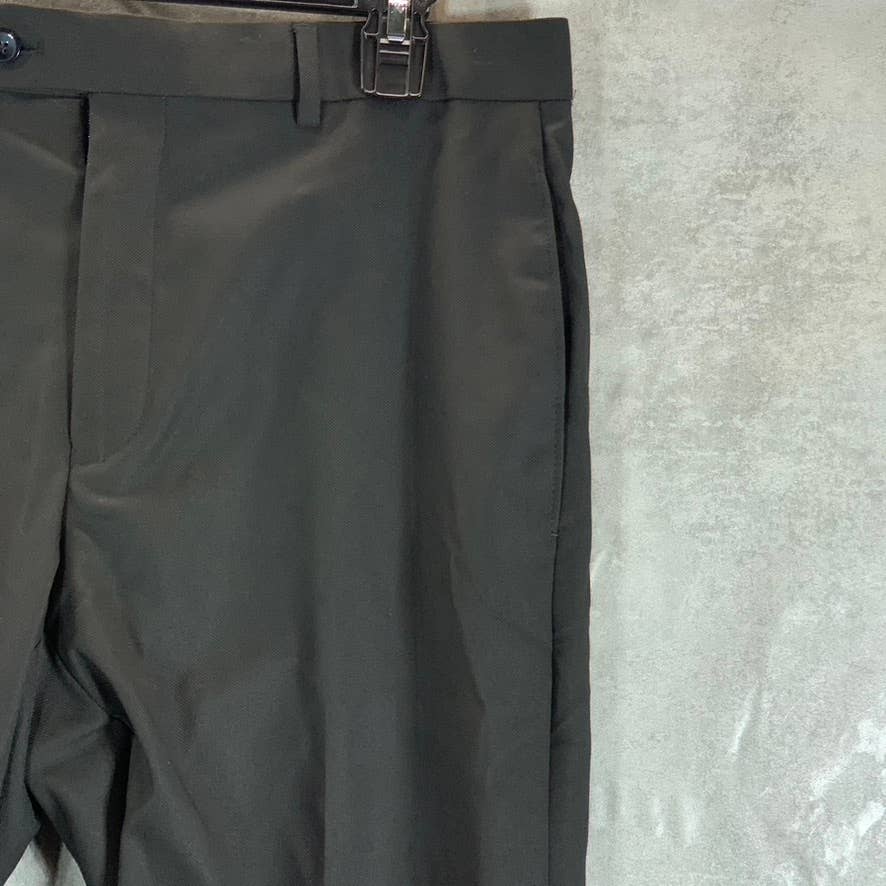 IZOD Men's Solid Black Regular Classic-Fit Suit Pants SZ 32X32