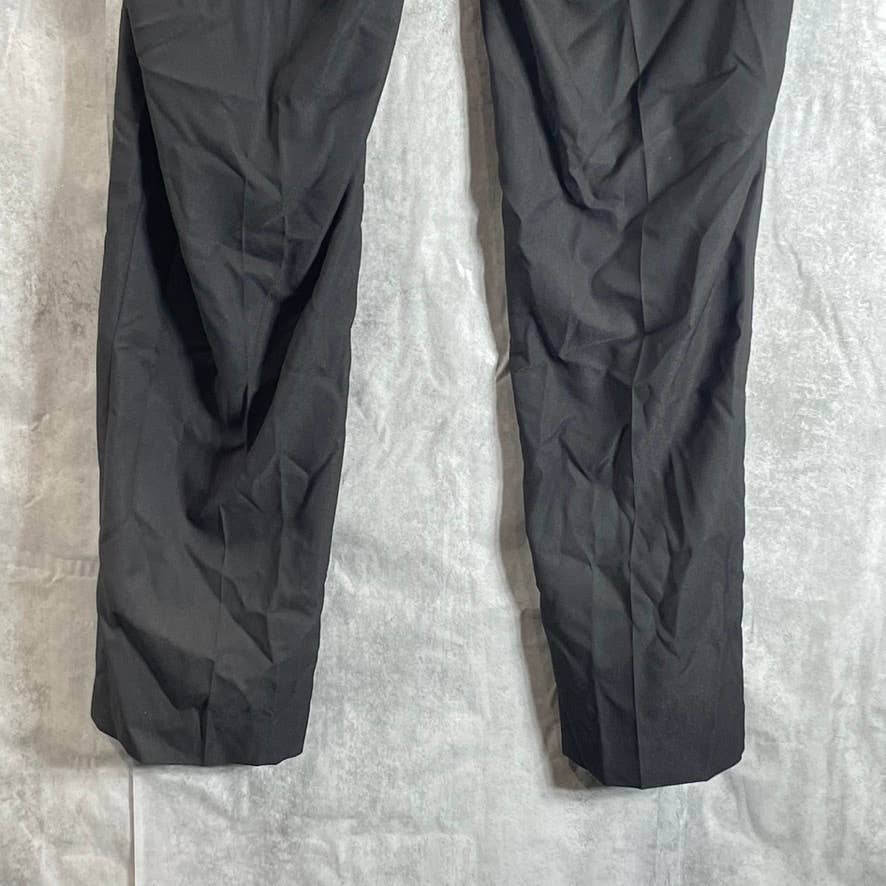 IZOD Men's Solid Black Classic-Fit Flat Front Suit Pants SZ 38X32
