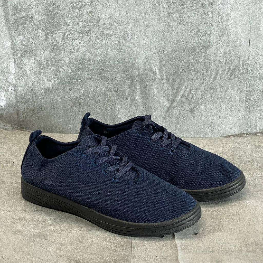 EASY STREET Women's Navy Command Knit Lace-Up Sneakers SZ 8.5