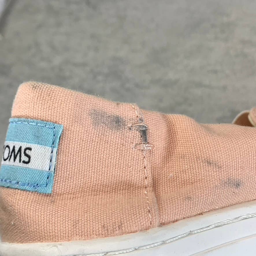 TOMS Women's Salmon Luca Canvas Wrapped Round-Toe Slip-On Sneakers SZ 9
