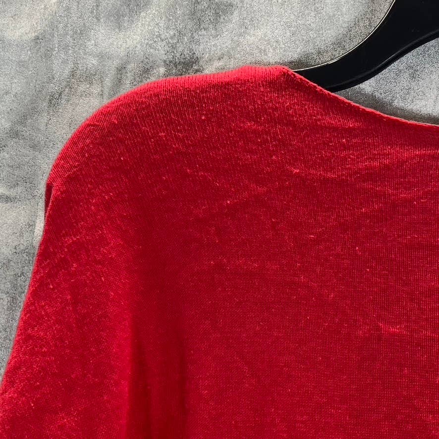 INC INTERNATIONAL CONCEPTS Women's Plus Real Red V-Neck Hi-Low Hem Pullover SZ2X