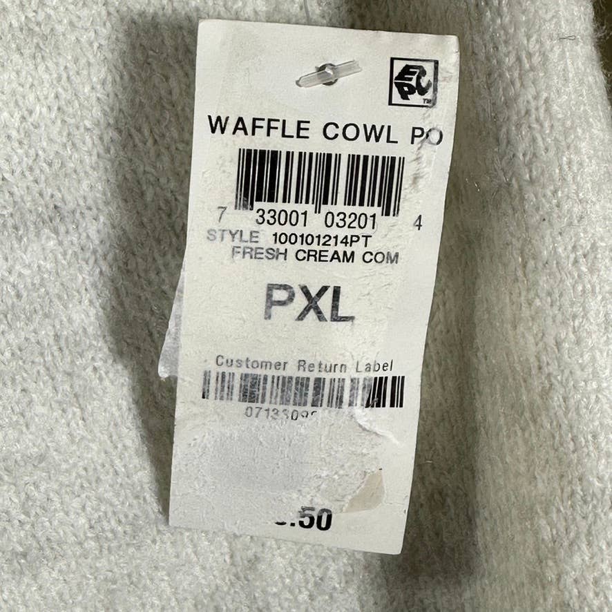 STYLE & CO Women's Petite Fresh Cream Waffle-Knit Cowlneck Sweater SZ P/XL