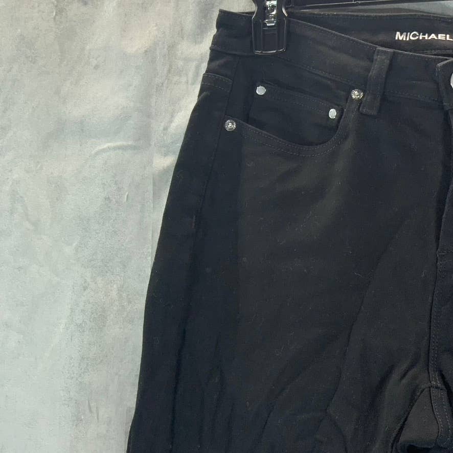 MICHAEL MICHAEL KORS Black Solid Selma Skinny High-Rise Denim Jeans SZ 8