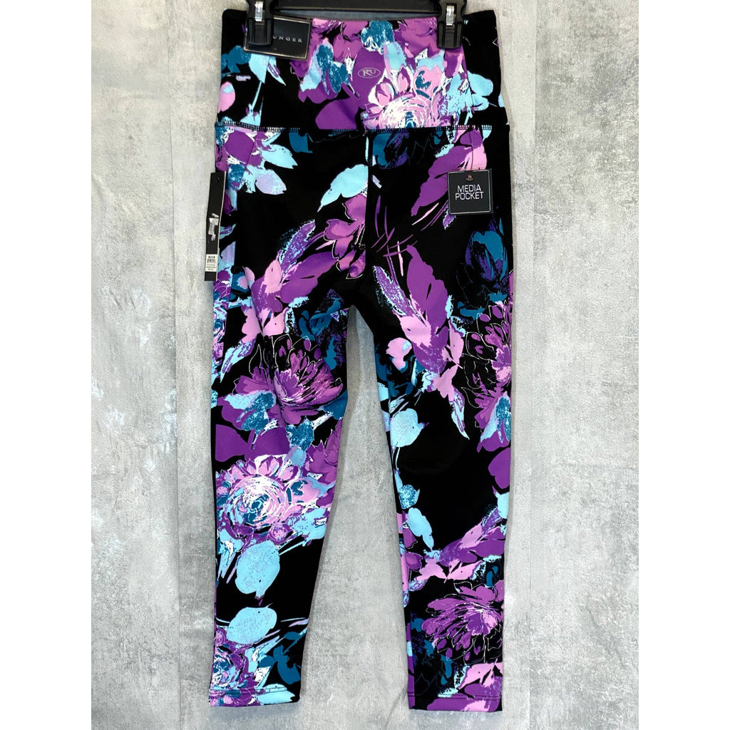 KAY UNGER Women's Blossom Bundle Black Printed High-Rise Pull-On Capri Leggings SZ M