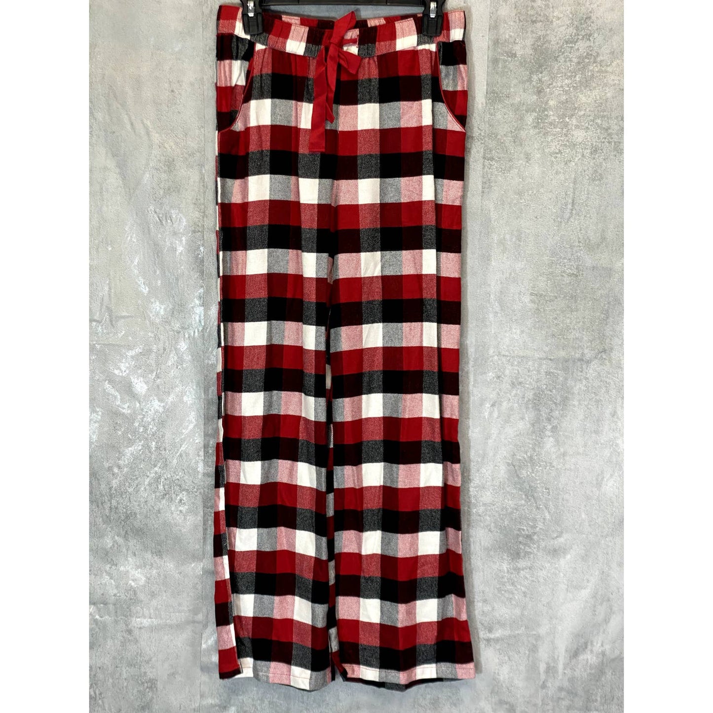 NORDSTROM Women's Red Chili August Check 2-Piece Button-Front Pull-on Pajama Set SZ S