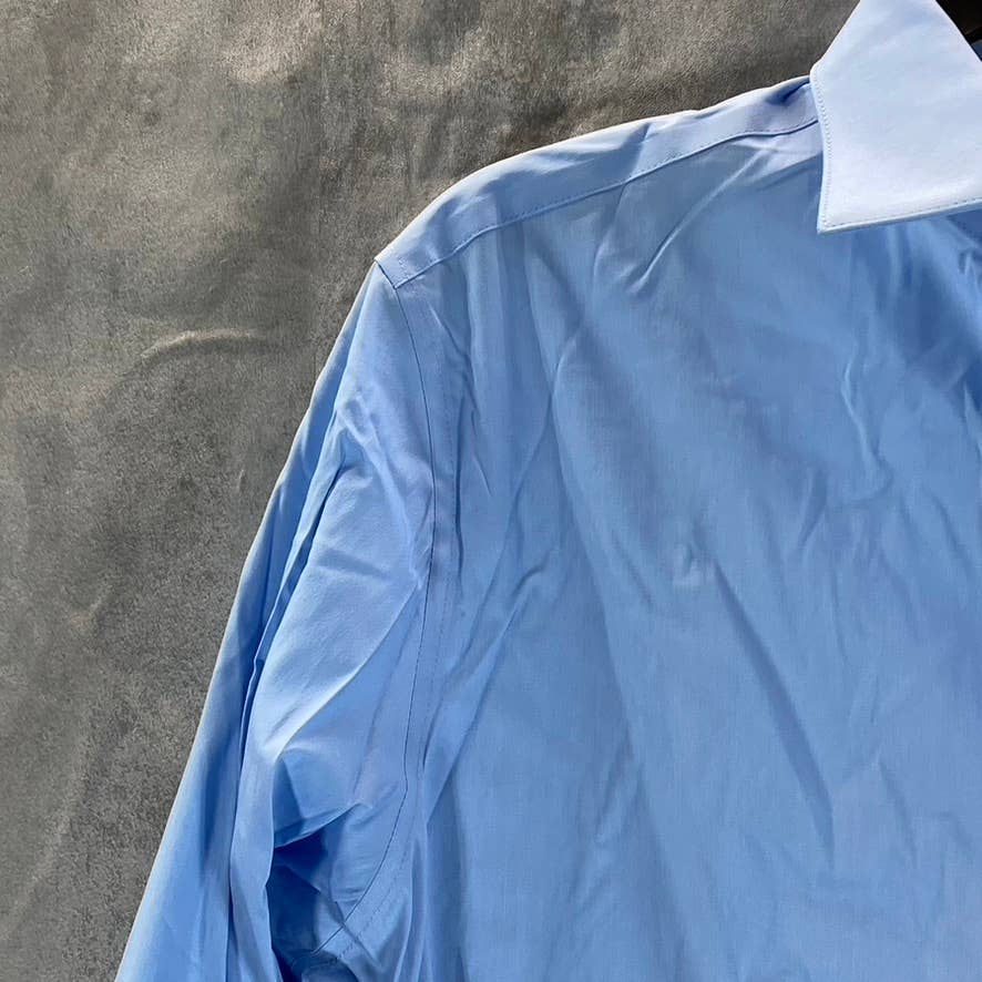 ALFANI Men's Skysail Blue Slim-Fit 2-Way Stretch Button-Up Dress Shirt SZ M