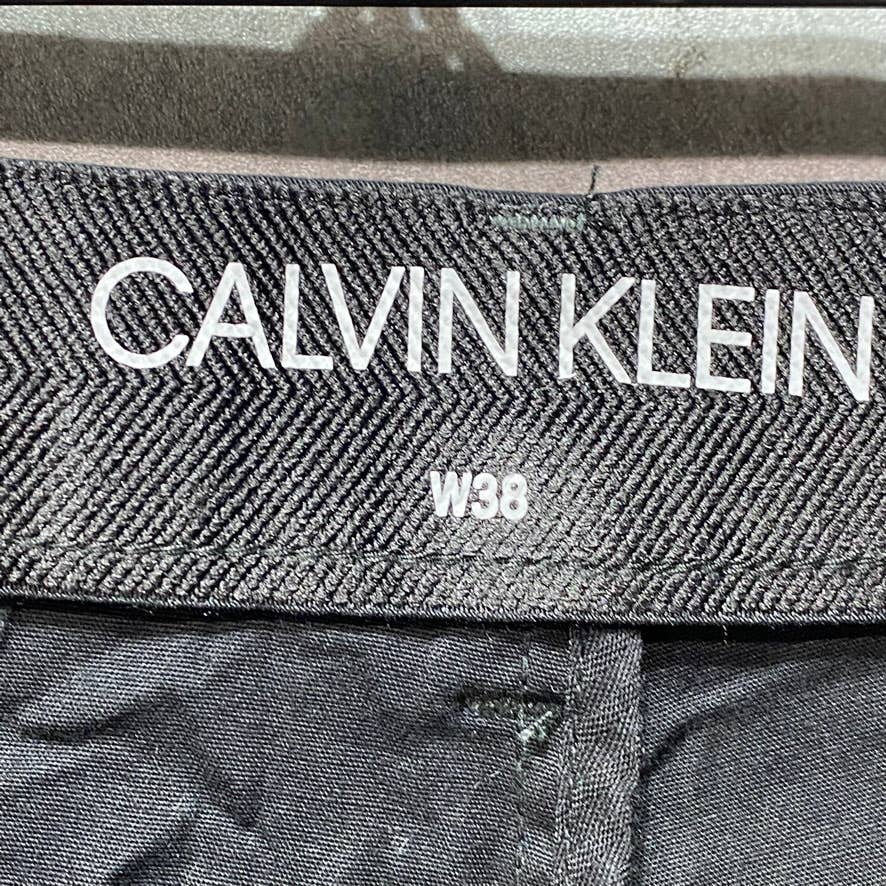 CALVIN KLEIN Black Infinite Flex Chino Shorts SZ 38