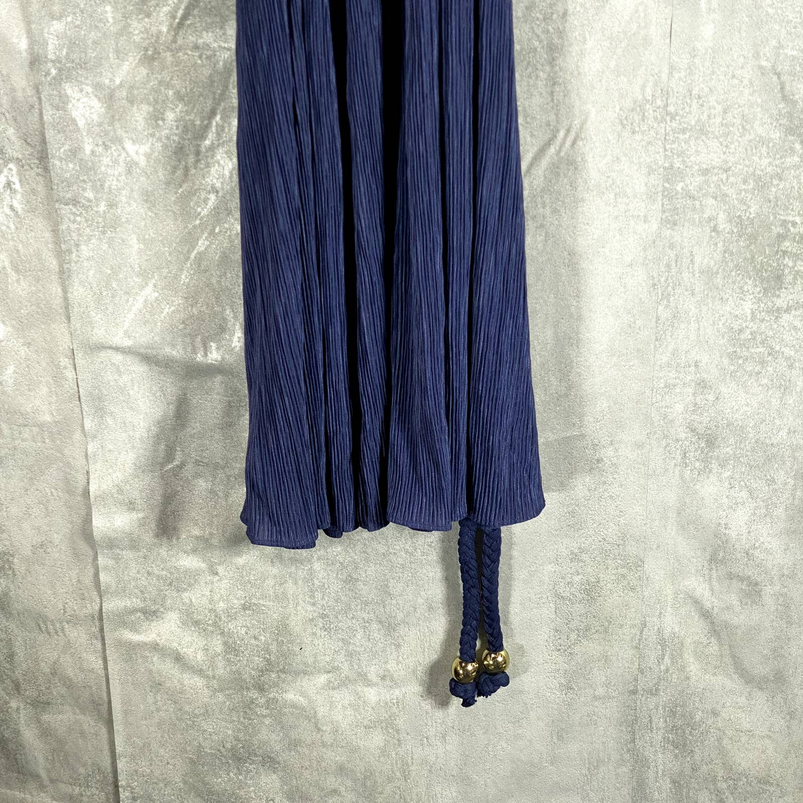 MICHAEL MICHAEL KORS Women's True Navy Crewneck Rope Belt Mini A-Line Dress SZ S