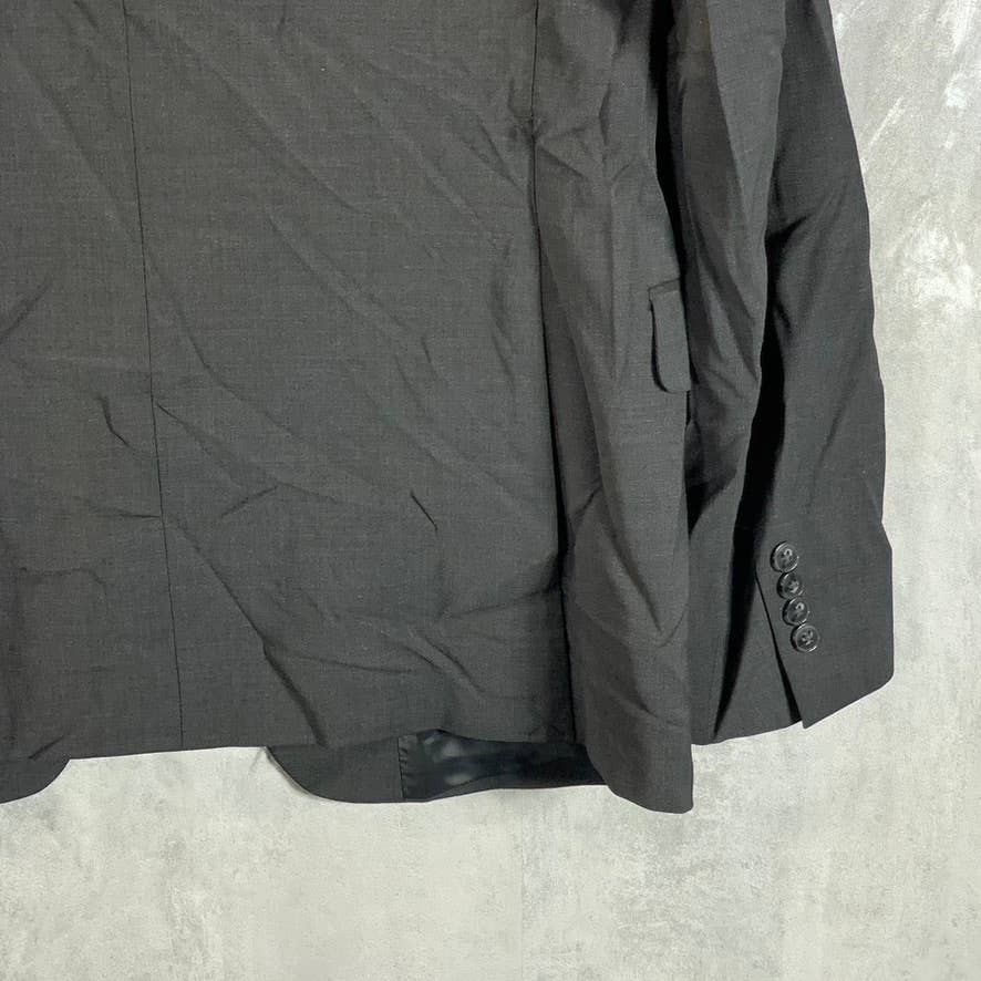 CALVIN KLEIN Men's Charcoal Long Skinny-Fit Two-Button Suit Jacket SZ 42L