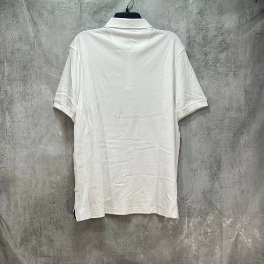 CLUB ROOM White Soft Touch Interlock Short Sleeve Polo Shirt SZ XL