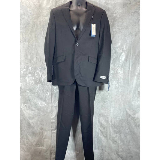 REACTION KENNETH COLE Men's Black Solid Techni-Cole Slim-Fit Suit SZ 38R