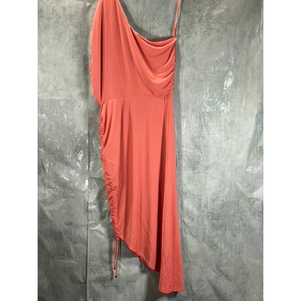 INC INTERNATIONAL Women's French Peach One-Shoulder Asymmetrical Dress SZ XL