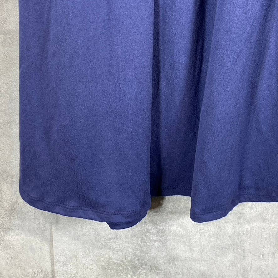 24SEVEN Comfort Apparel Woman's Navy Crewneck Long-Sleeve Pocket Dress SZ XL
