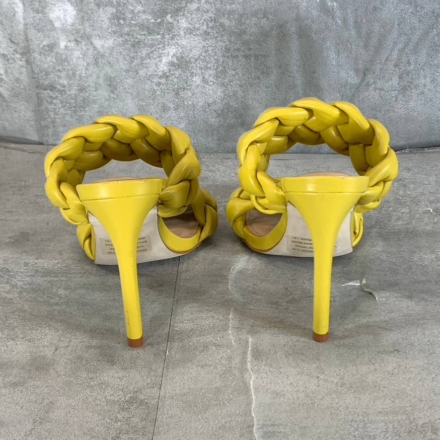STEVE MADDEN Women's Citron Kenley Braided Square-Toe Stiletto Sandals SZ 6.5