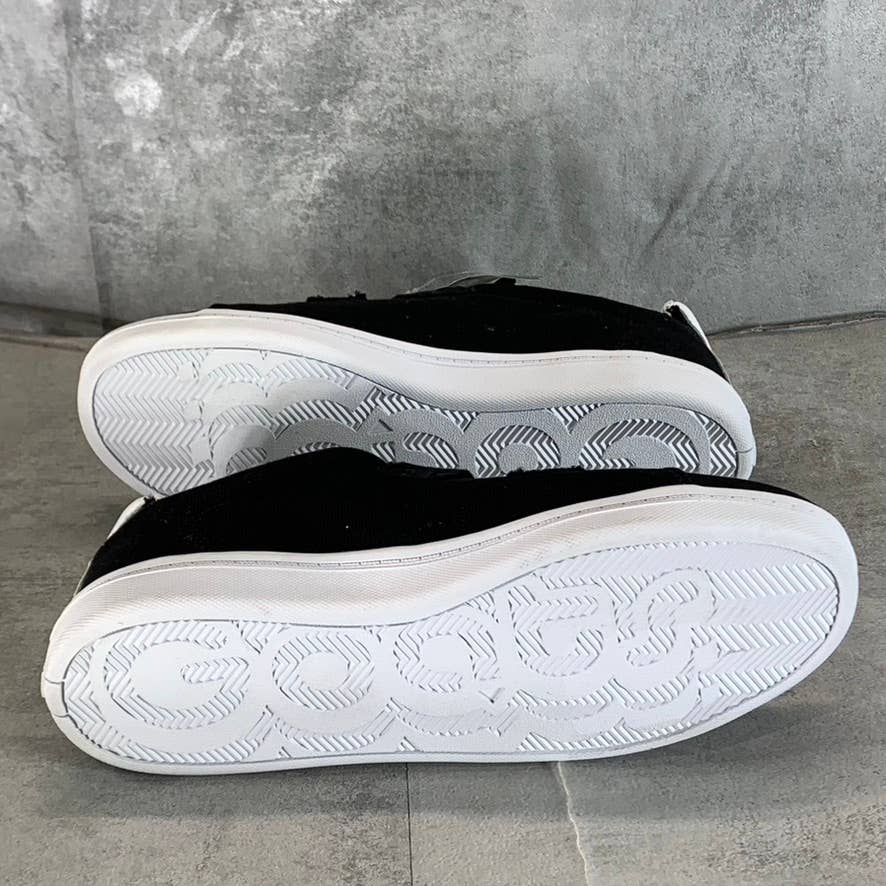 GOATS Women's Black Canvas The 005 2-Strap Slip-On Sneakers SZ 8.5