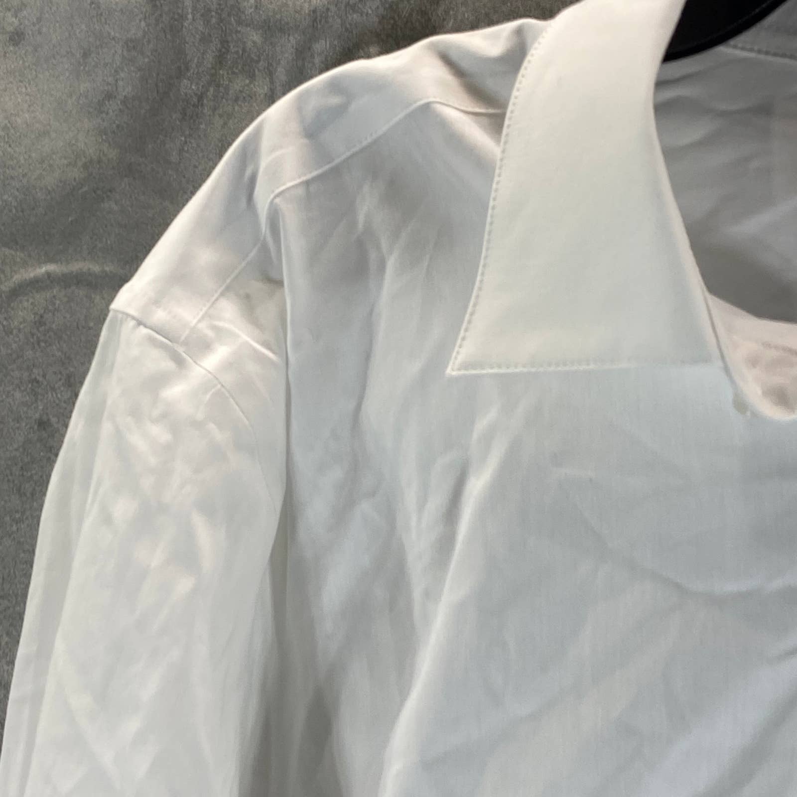 ALFANI Men's White Slim-Fit 2-Way Stretch Button-Up Long-Sleeve Dress Shirt SZ L