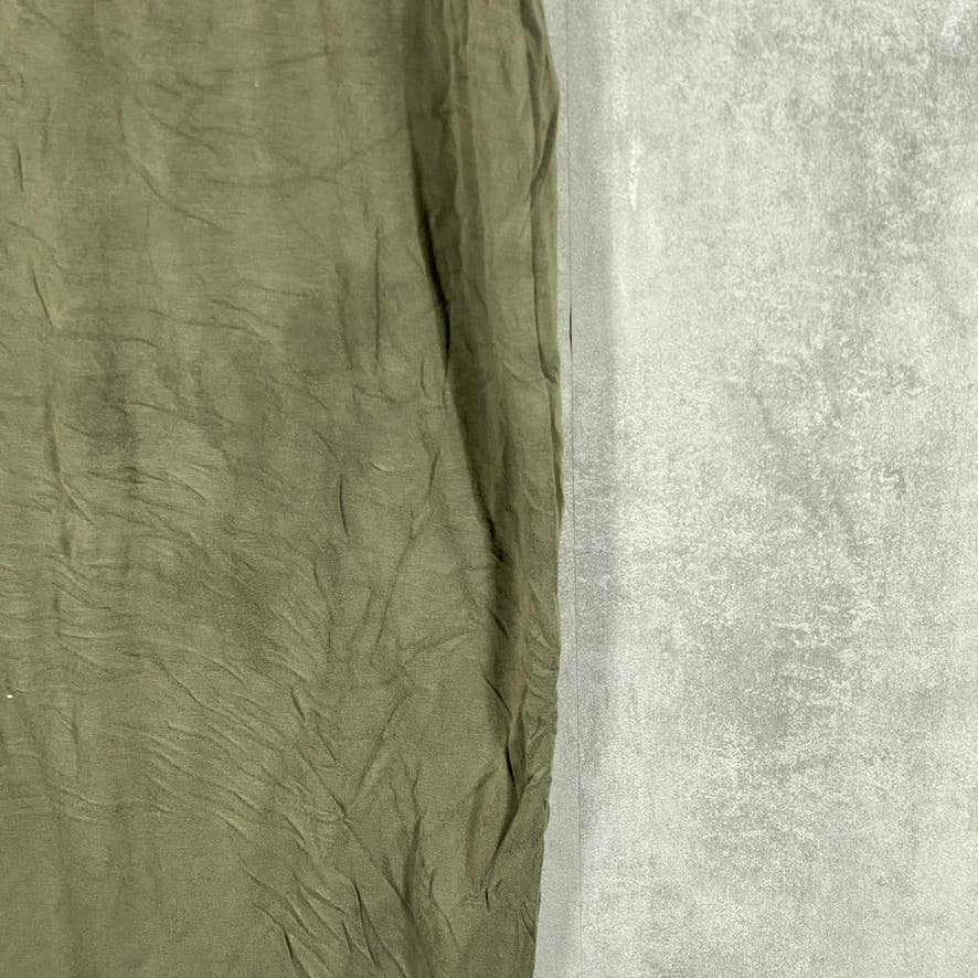 BAR III Women's Olive Scoop-Neck Bodycon Sleeveless Midi Tank Dress SZ S