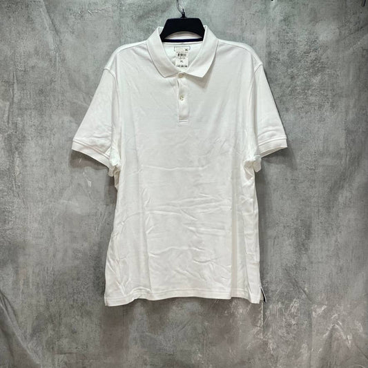 CLUB ROOM White Soft Touch Interlock Short Sleeve Polo Shirt SZ XL