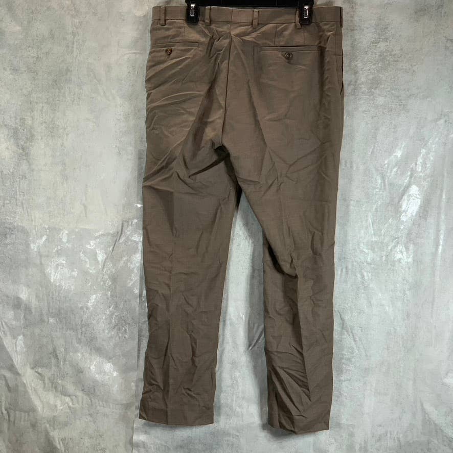 MICHAEL KORS Men's Brown Flat Front Dress Pants SZ 36X30