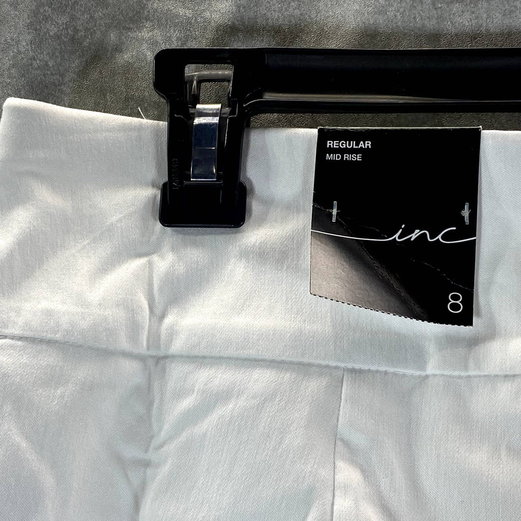 INC INTERNATIONAL CONCEPTS Women's Bright White Mid-Rise Bermuda Shorts SZ 8