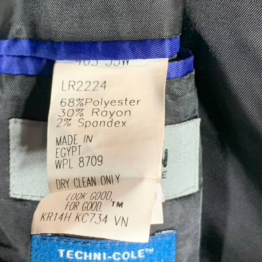 REACTION KENNETH COLE Men's Short Black Techni-Cole Slim-Fit Suit Jacket SZ 40S