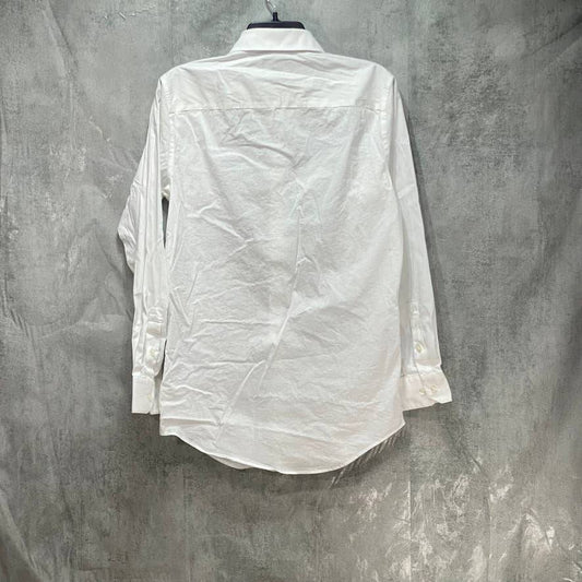 ALFANI White Slim-Fit Performance Stretch Long Sleeve Dress Shirt SZ S