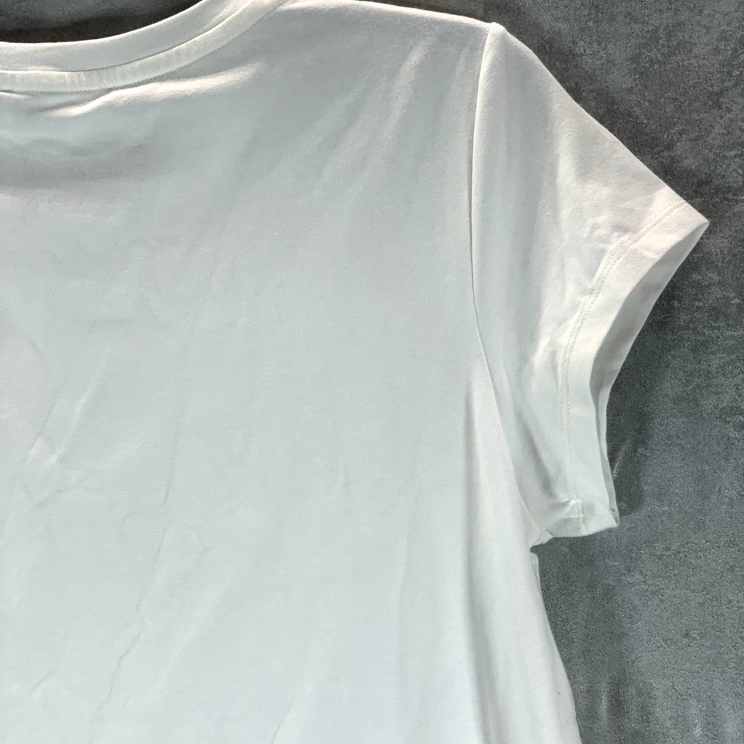 CALVIN KLEIN Women's White Logo Embellished Crewneck Short Sleeve T-Shirt SZ XS