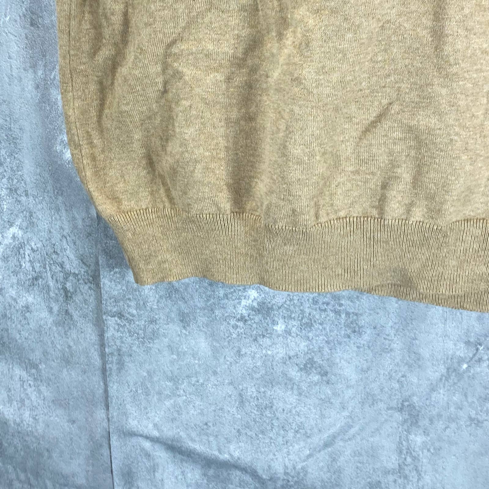 CLUB ROOM Men's Tan Solid V-Neck Pullover Sweater Vest SZ L