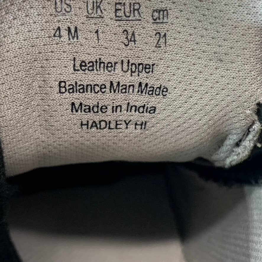 NATURALIZER Women's Black Leather Hadley High-Top Lace-Up Sneakers SZ 4