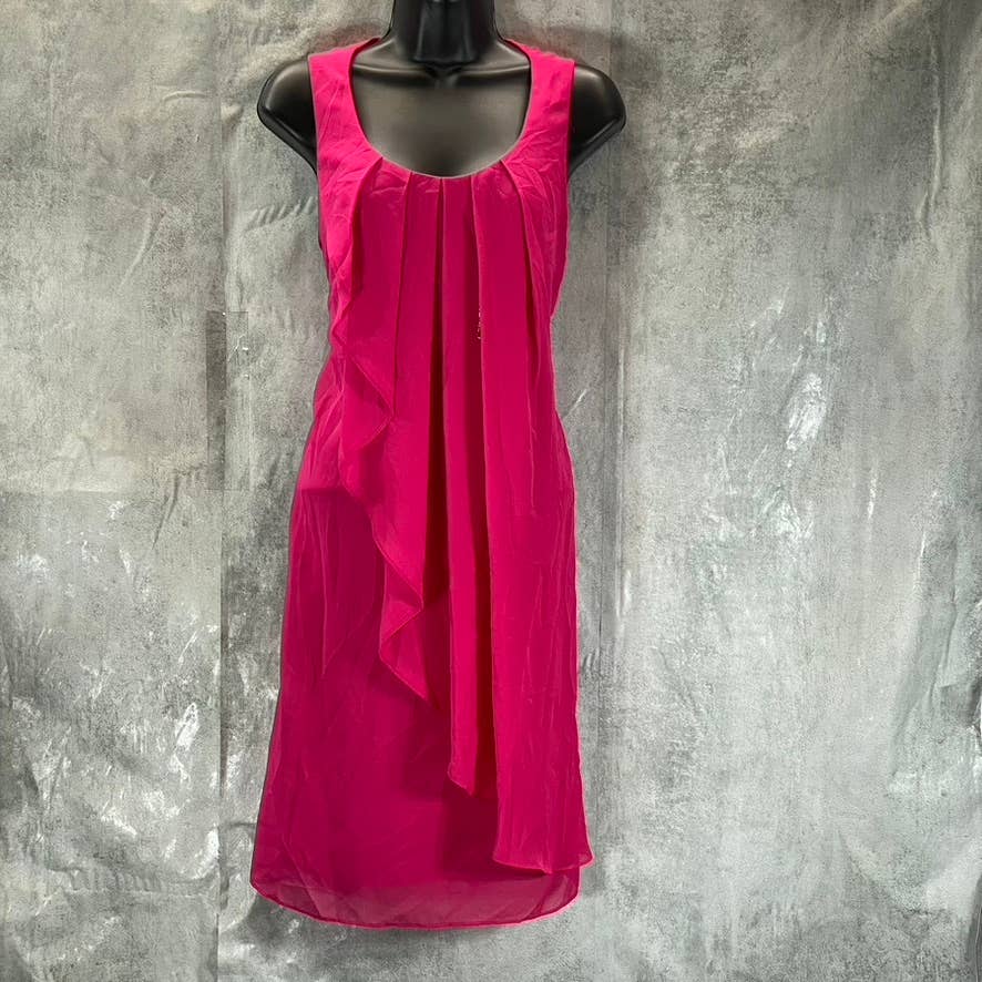 SLNY Fashion Scoop-Neck Sleeveless Chiffon A-Line Mini Dress SZ 10