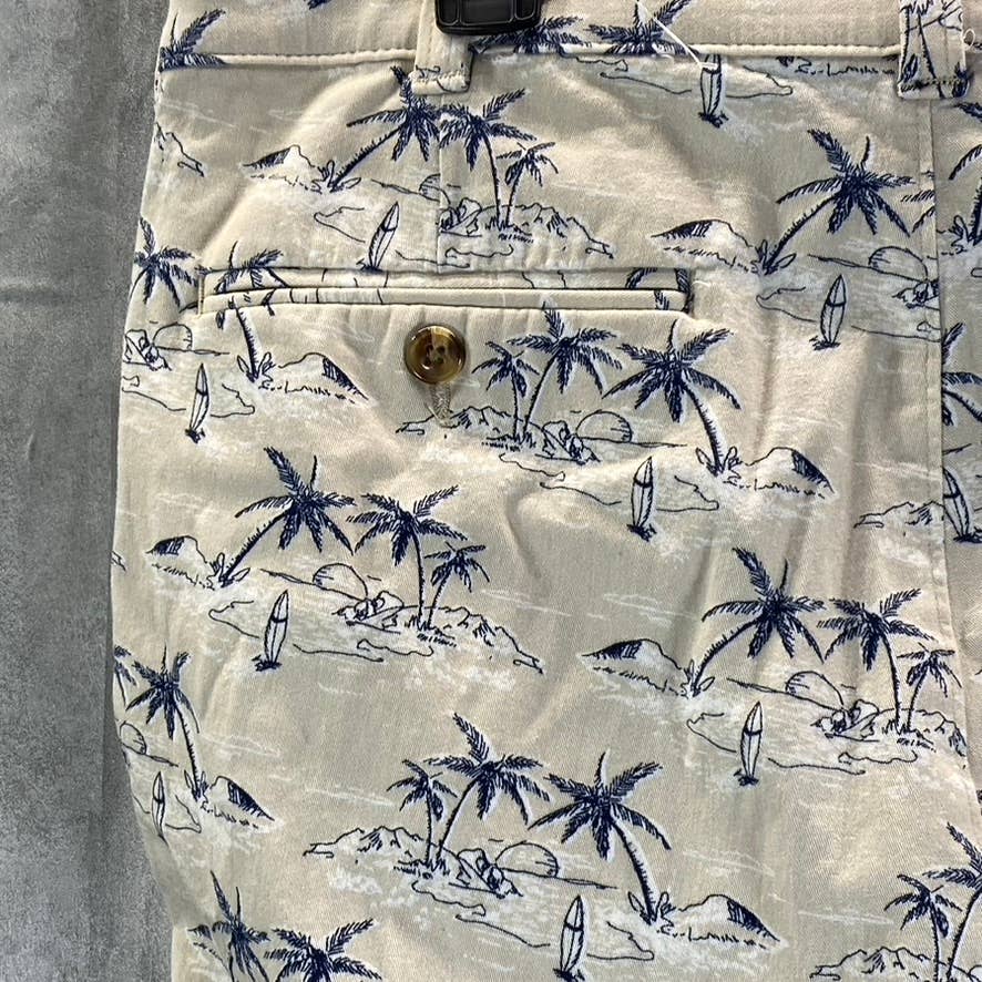 CLUB ROOM Men's Stone Wall Combo Sunset Surf Print 4-Way Stretch Shorts SZ 32