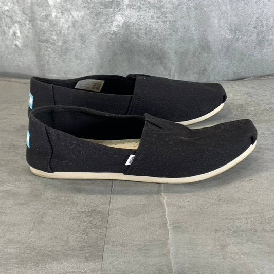 TOMS Women's Black Classic Canvas Round-Toe Slip-on Sneakers SZ 7