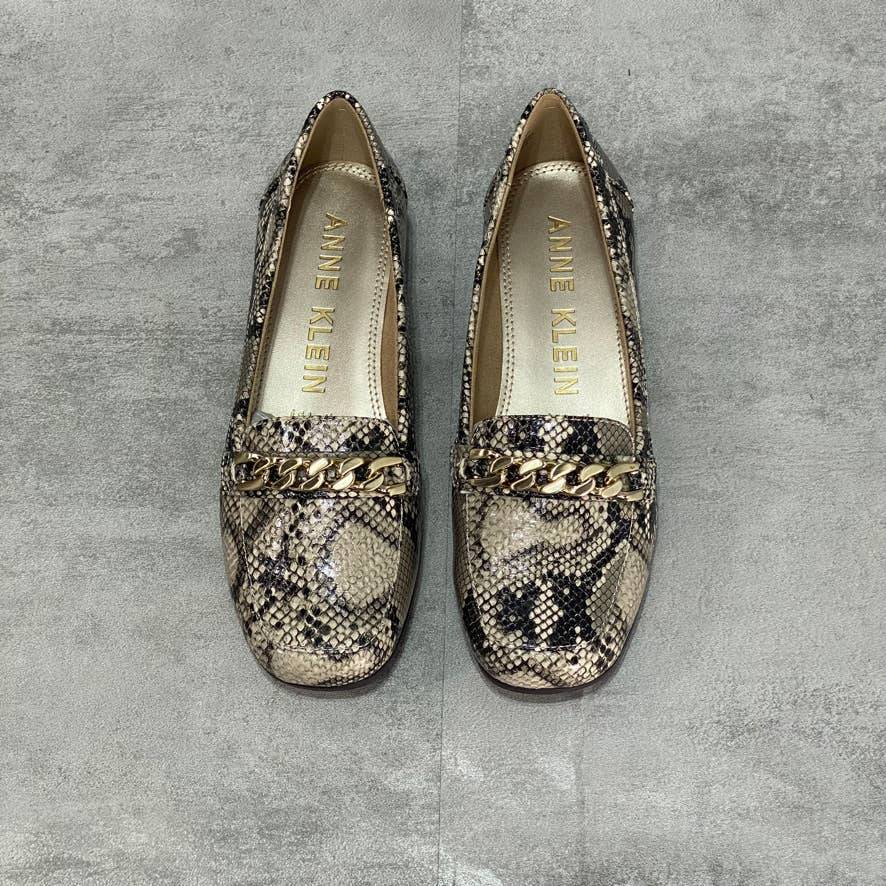 ANNE KLEIN Animal Print Valisity Loafers SZ 6.5