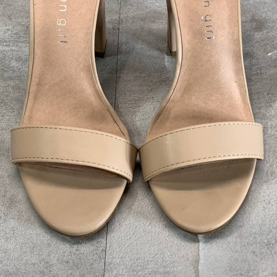 MADDEN GIRL Women's Blush Smooth Bella Two-Piece Block-Heel Sandals SZ 5