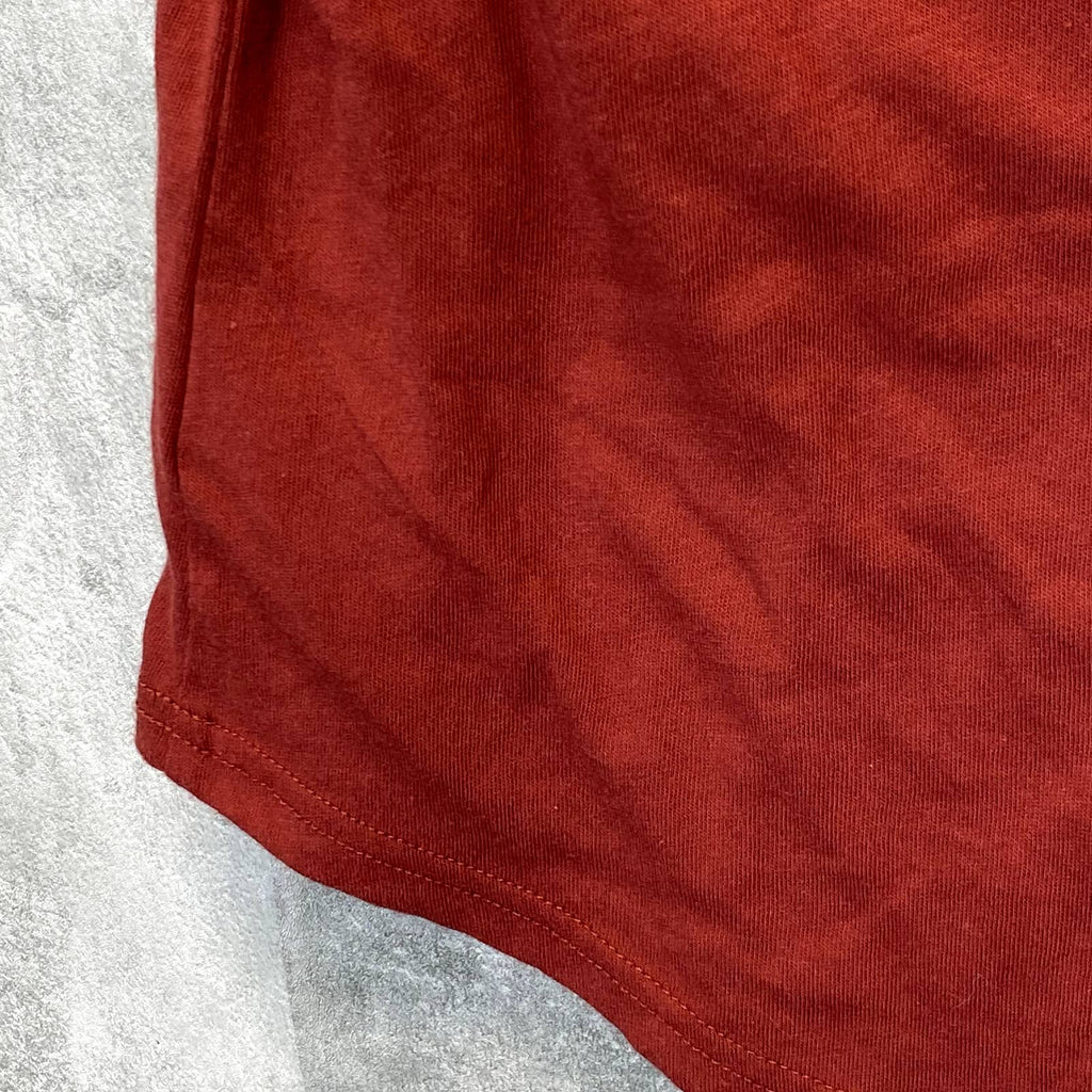 BP. Women's Red Rosewood All Day Scoopneck Short Sleeve Round Hem T-Shirt SZ S