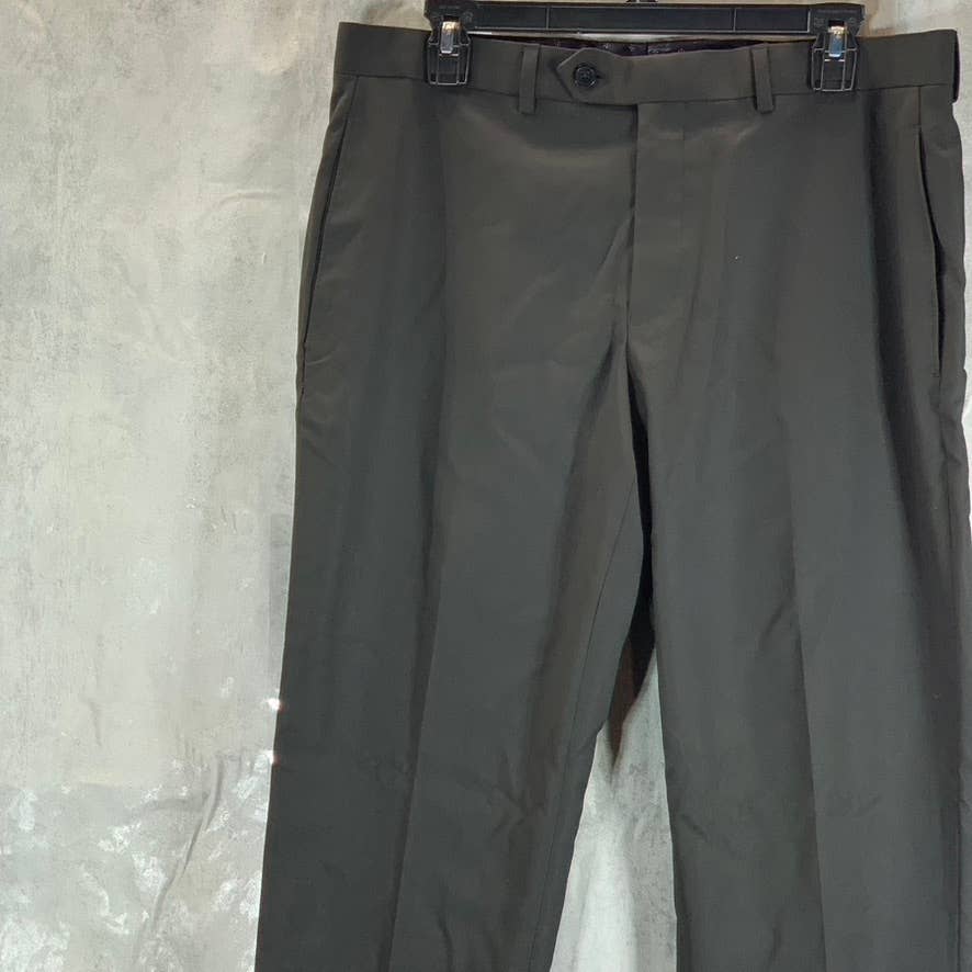 IZOD Men's Solid Black Regular Classic-Fit Suit Pants SZ 34X30