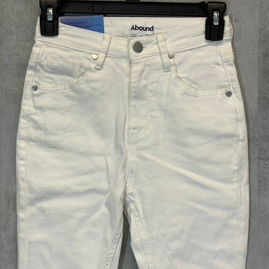 ABOUND Women's White High-Rise Skinny Denim Jeans SZ 25