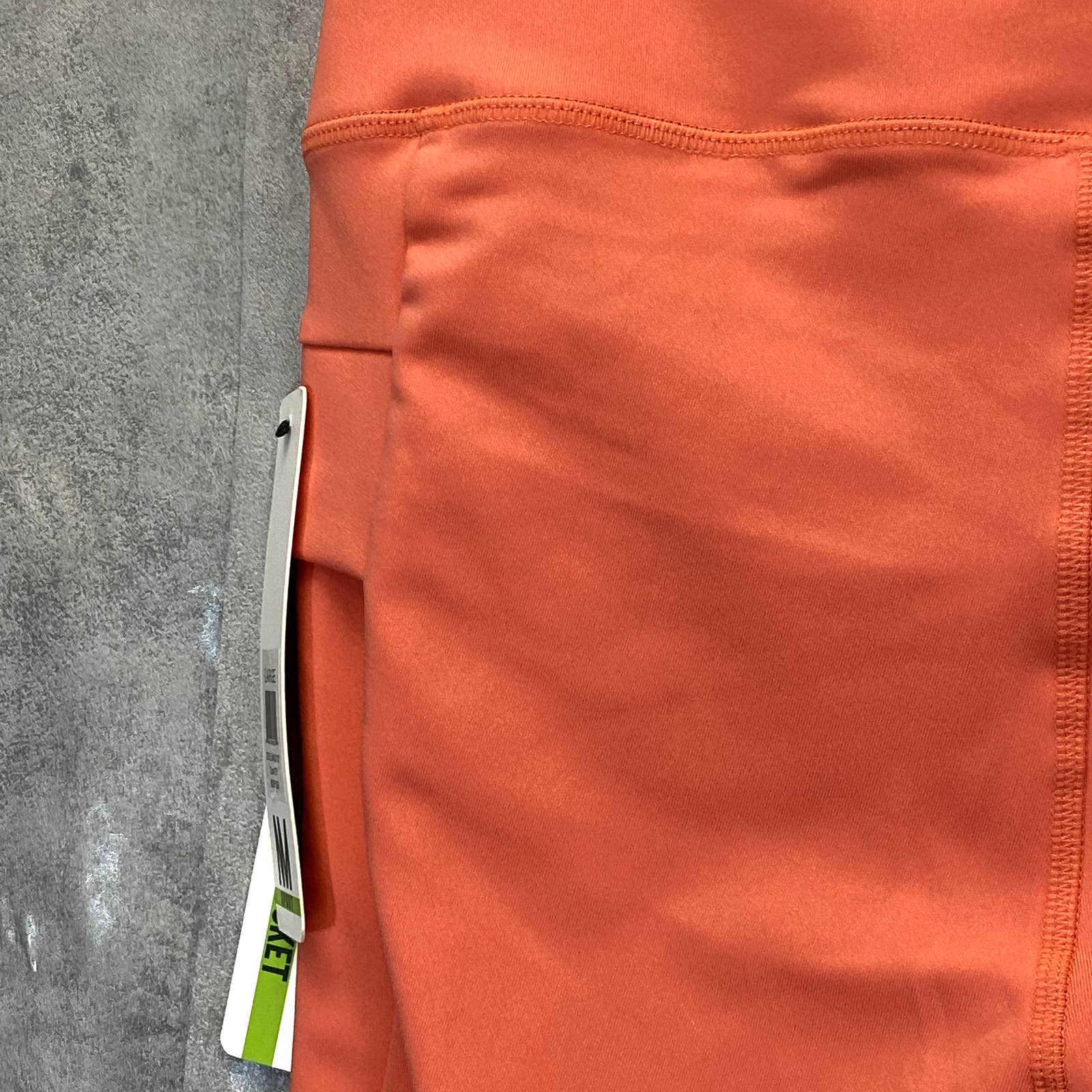 NICOLE MILLER Sport Women's Coral High-Rise Pull-On Skinny Media Pocket Leggings SZ L