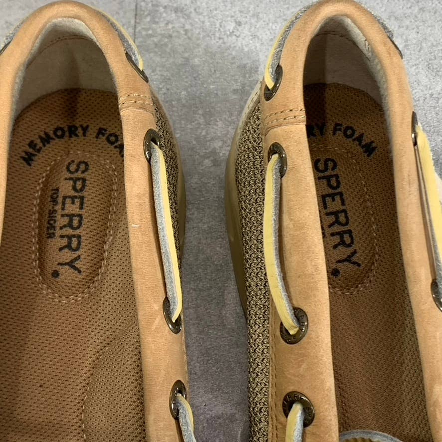 SPERRY Women's Linen Oat Angelfish Memory Foam Slip-On Boat Shoes SZ 6