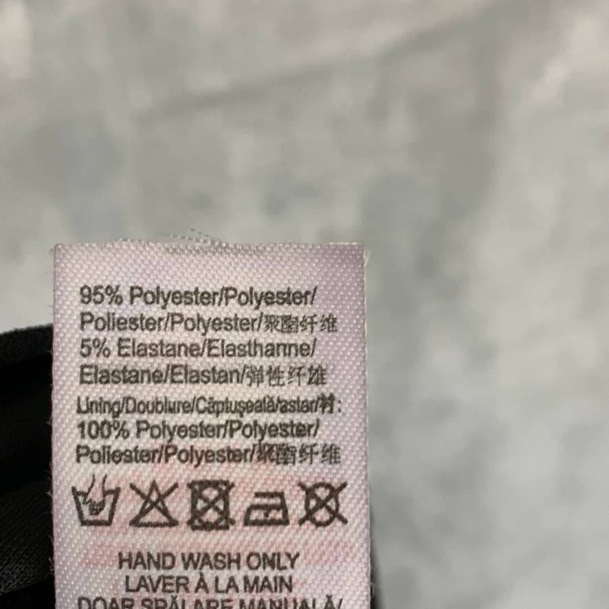 MISSGUIDED Solid Black Strappy Frill Detail Sleeveless Bodycon Mini Dress SZ 4