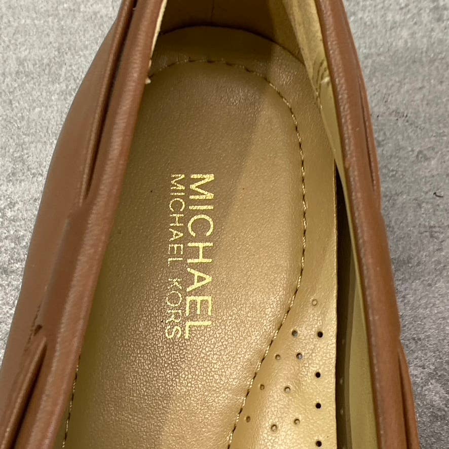 MICHAEL MICHAEL KORS Women's Luggage Brown Leather Sutton Moccasin Loafers SZ7.5