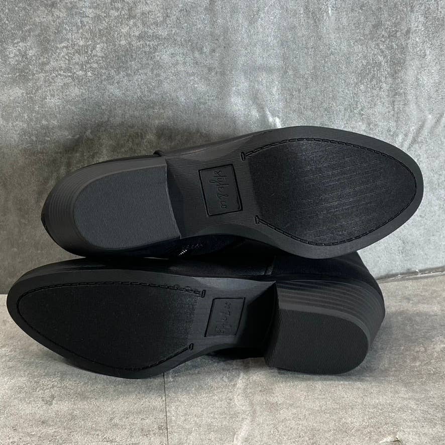 STYLE & CO Women's Black Wileyy Almond-Toe Block-Heel Ankle Booties SZ 6.5