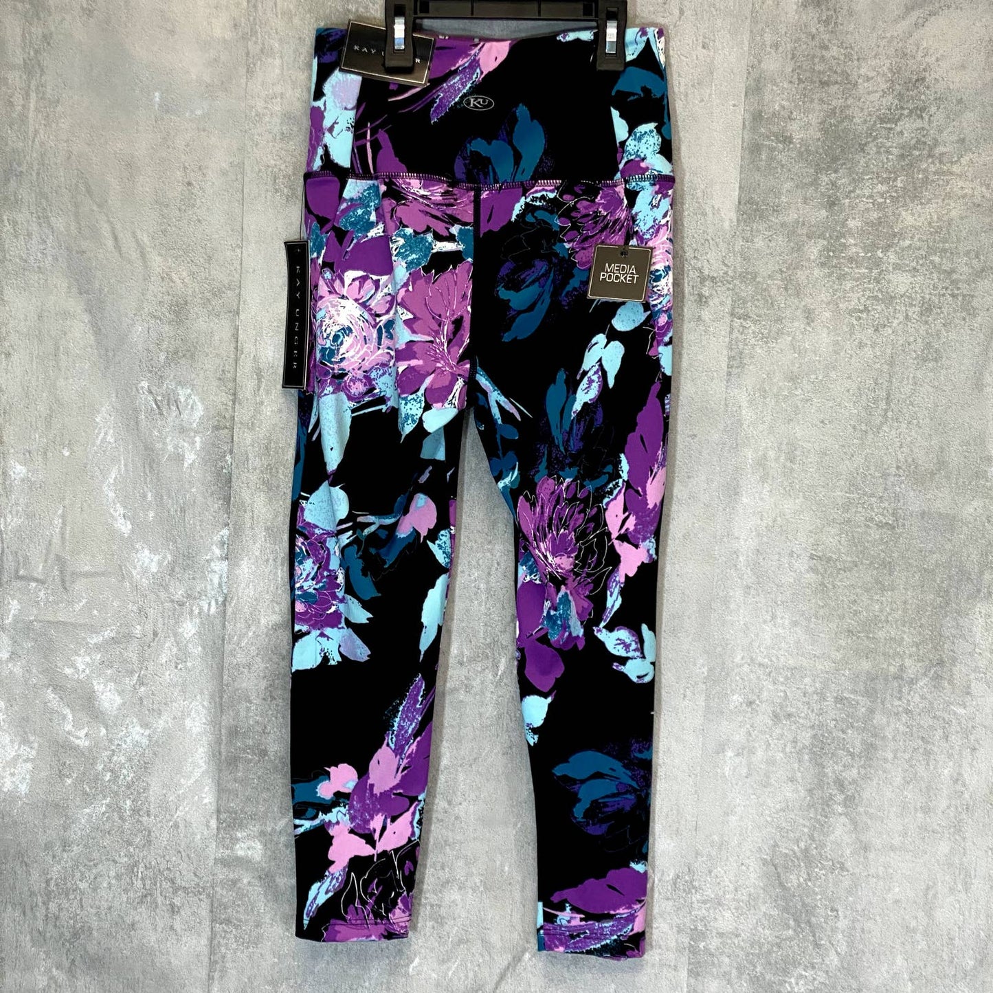 KAY UNGER Women's Blossom Bundle Black Printed High-Rise Pull-On Capri Leggings SZ S