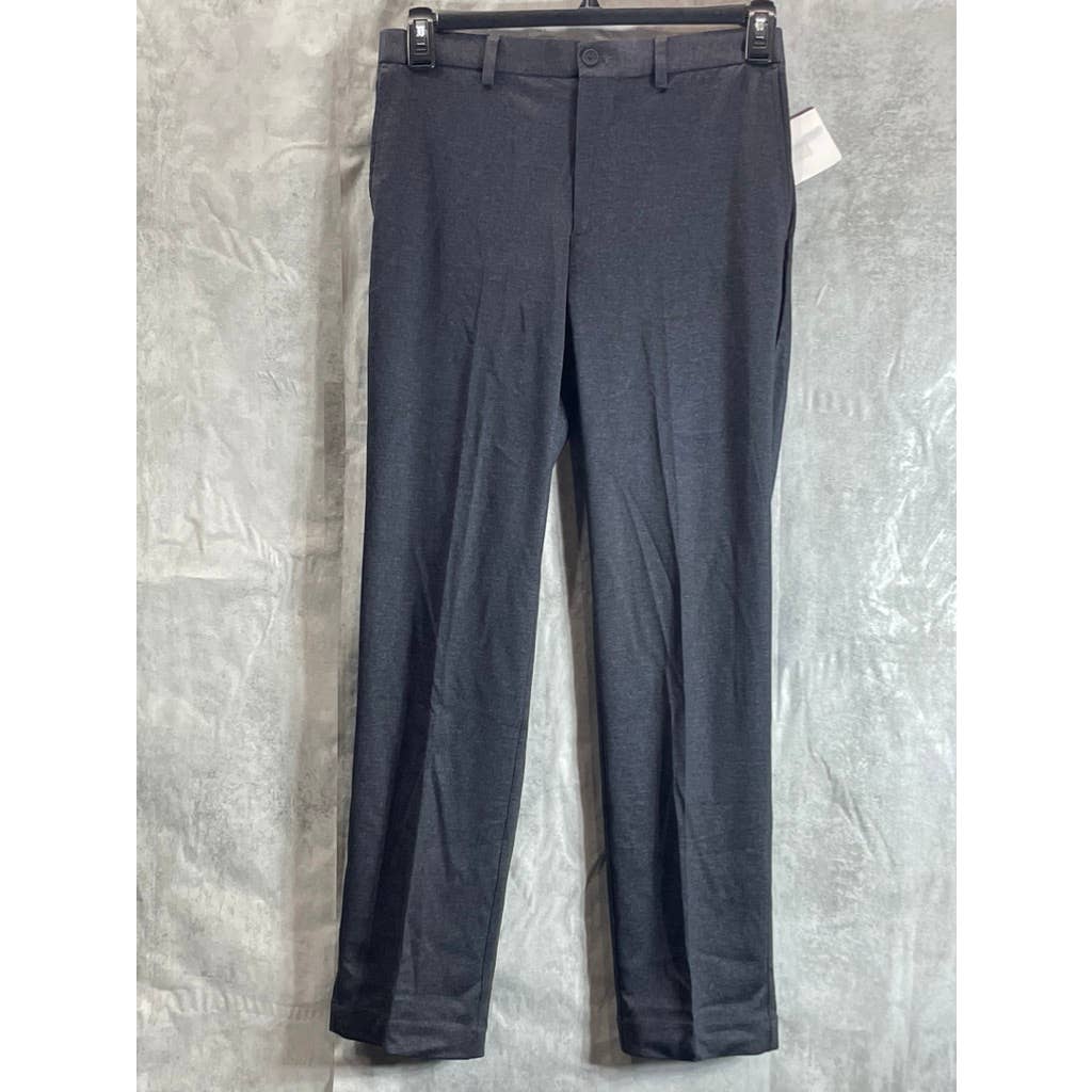 CALVIN KLEIN Men's Dark Grey Knit Slim-Fit Flat Front Suit Separate Pants SZ 30