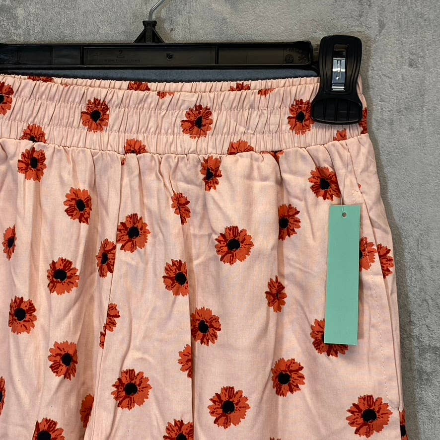 ABOUND Women's Pink Daisy Dots Easy Flowy Lightweight Elastic Waist Pull-On Shorts SZ XXS