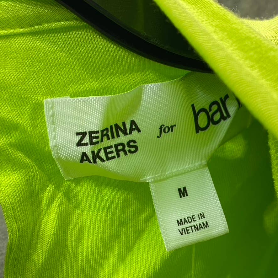 ZERINA AKERS FOR BAR III Women's Acid Lime Solid Knit Mock-Neck Mini Dress SZ M